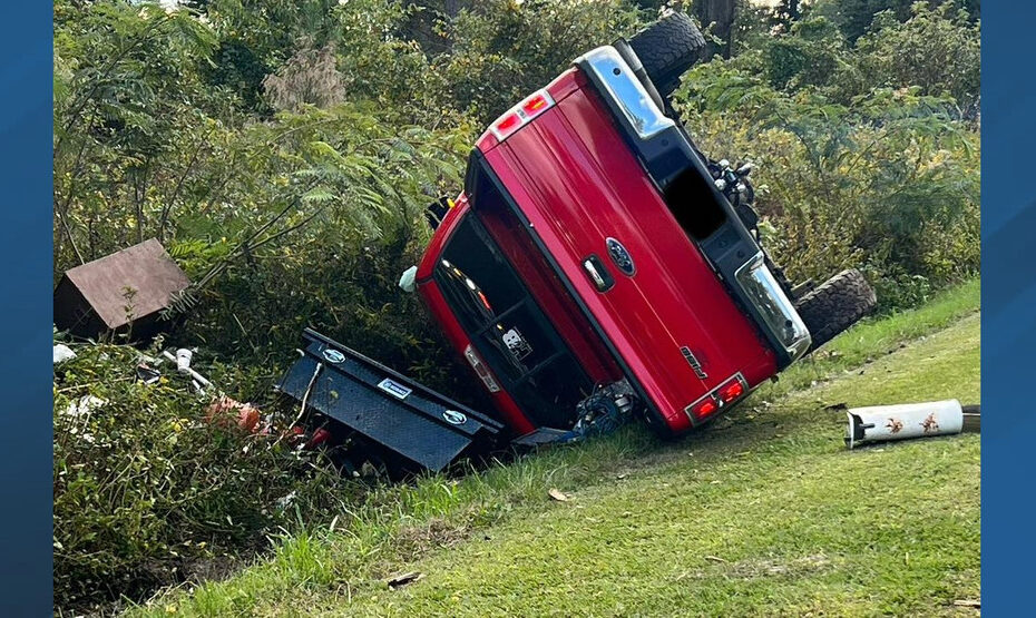 Duplin County — Crews with the Sarecta Fire Department were dispatched to a single vehicle rollover accident on Monday, October 16, 2023.Shortly after the crew