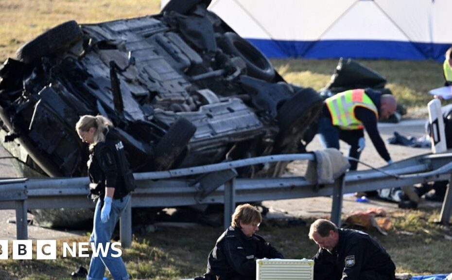 Authorities said the driver of a "suspected smuggling vehicle" attempted to evade police before losing control.
