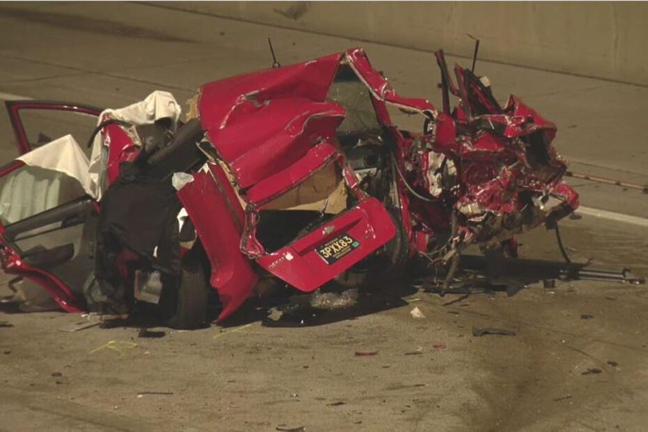 A 21-year-old from Detroit was a passenger in the red car and died at the scene. Another passenger had critical injuries.